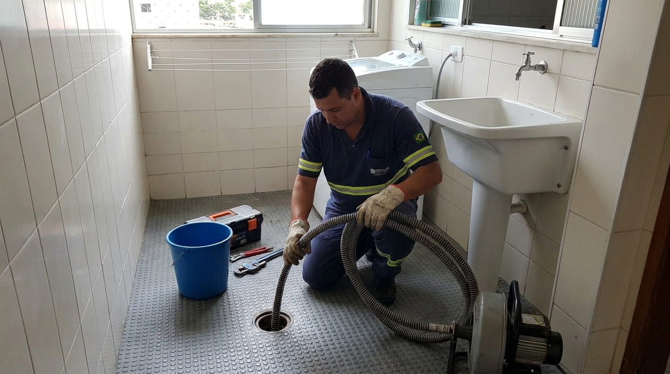Desentupimento de ralo residencial em São José dos Campos-SP